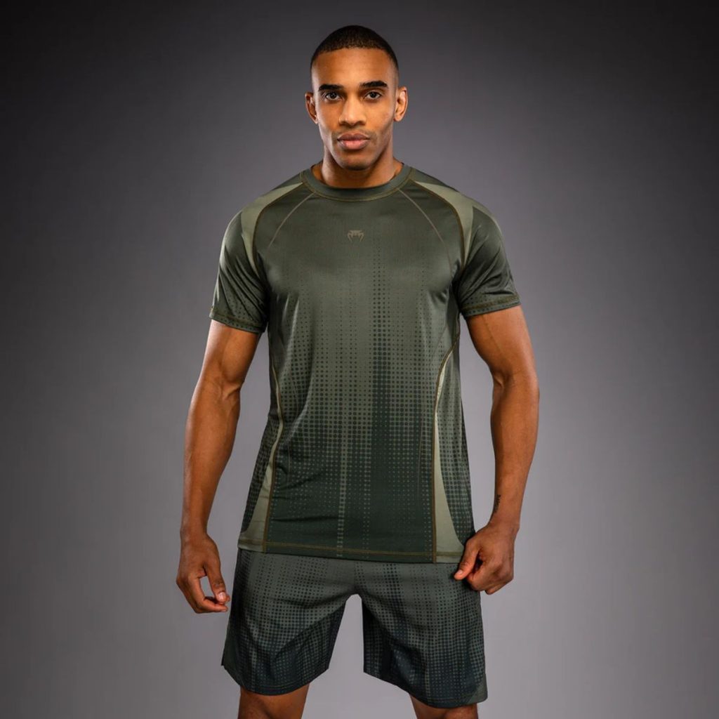 Тениска Venum Stealth Dry-Tech T-Shirt Khaki/Dark Green - предна част