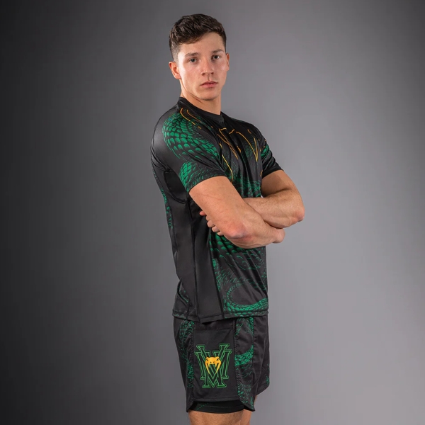 тениска venum matupa dry tech t-shirt - black/green/gold 1