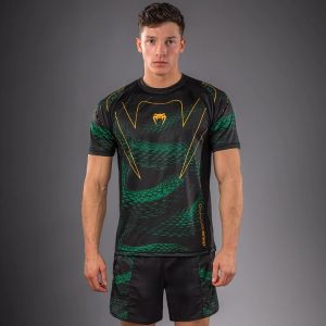 тениска venum matupa dry tech t-shirt - black/green/gold