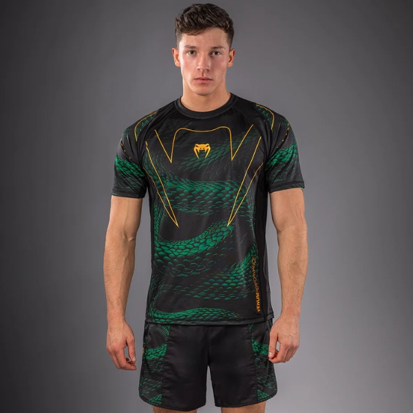тениска venum matupa dry tech t-shirt - black/green/gold