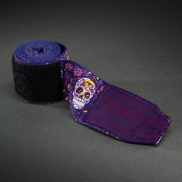 Бинтове за Бокс Venum Santa Muerte Handwraps - Dark Purple 2.5m 2