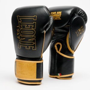 боксови ръкавици leone dna premium GN002 Black естествена кожа