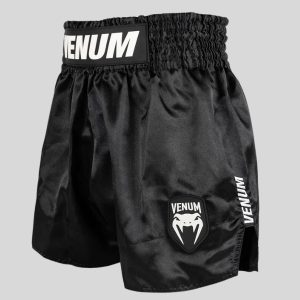 муай тай шорти venum classic evo muay thai shorts - black/white 1