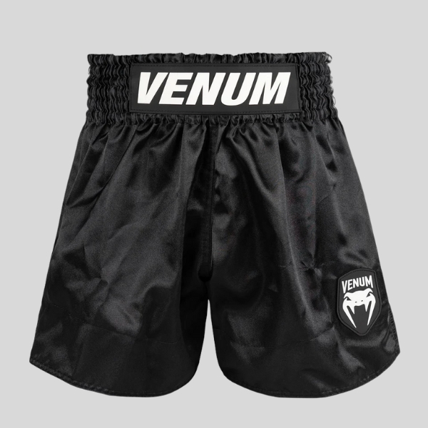 муай тай шорти venum classic evo muay thai shorts - black/white