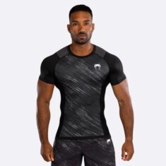 рашгард venum rapid short sleeve - black/storm grey