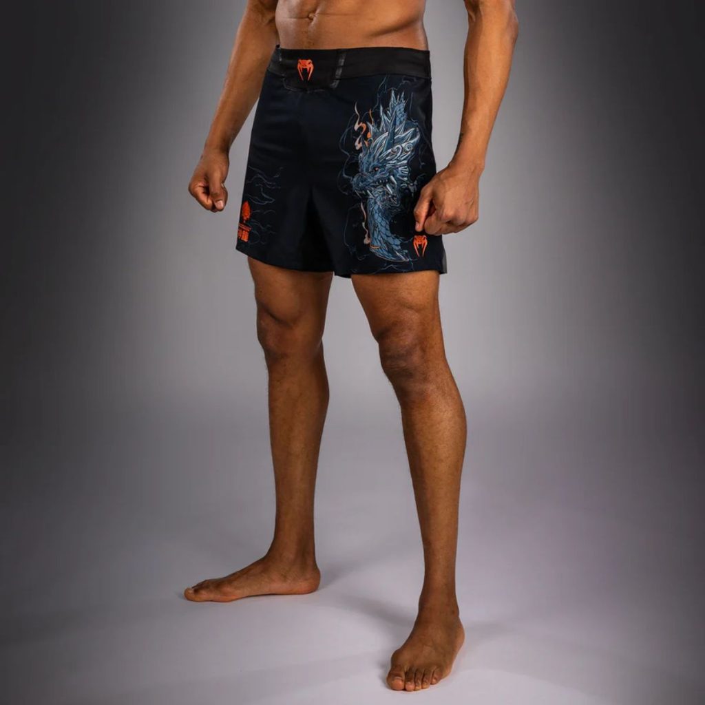 Шорти Venum Thunder Dragon Fightshorts Black/Grey/Copper – изглед отпред