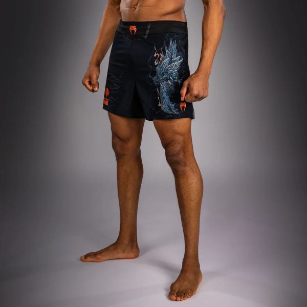 Шорти Venum Thunder Dragon Fightshorts Black/Grey/Copper – изглед отпред