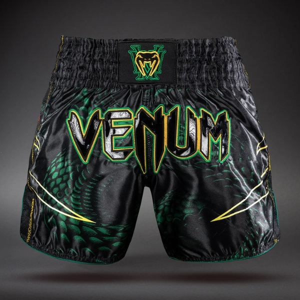 муай тай шорти venum matupa muay thai shorts - black/green/gold