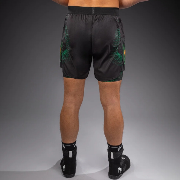 шорти venum matupa training shorts - black/green/gold 3