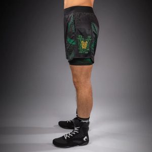 шорти venum matupa training shorts - black/green/gold 1