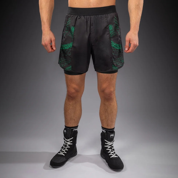 шорти venum matupa training shorts - black/green/gold