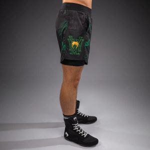 шорти venum matupa training shorts - black/green/gold 2