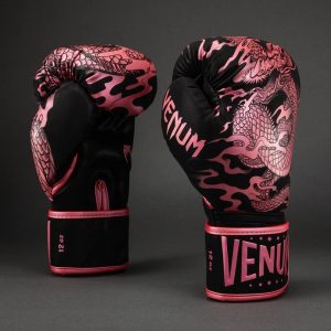 Боксови Ръкавици Venum Dragon's Flight Boxing Gloves Black Metallic Pink 2