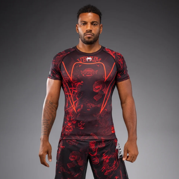 Рашгард Venum 20th Anniversary Short Sleeve Rashguard - Black/Red