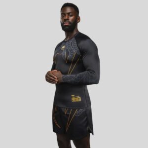 рашгард venum serpenti long sleeve rashguard - black/silver/gold 1