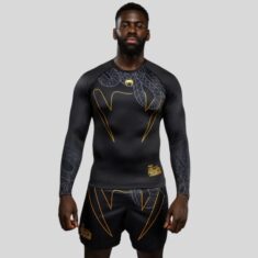 рашгард venum serpenti long sleeve rashguard - black/silver/gold