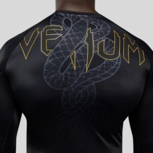 рашгард venum serpenti long sleeve rashguard - black/silver/gold 3