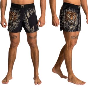 шорти venum tiger fight shorts black/neon orange