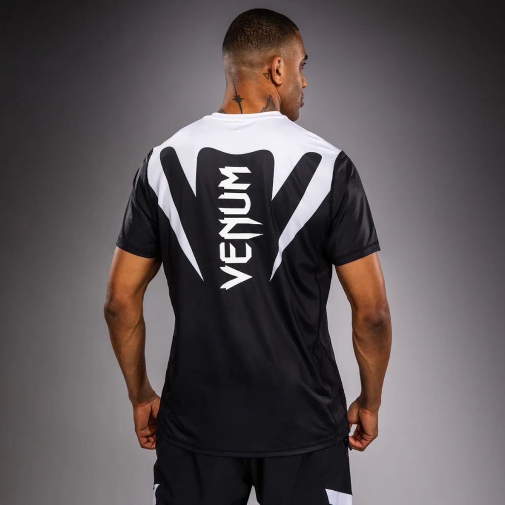Тениска Venum Attack 90 Dry-Tech T-Shirt White/Black - страничен изглед