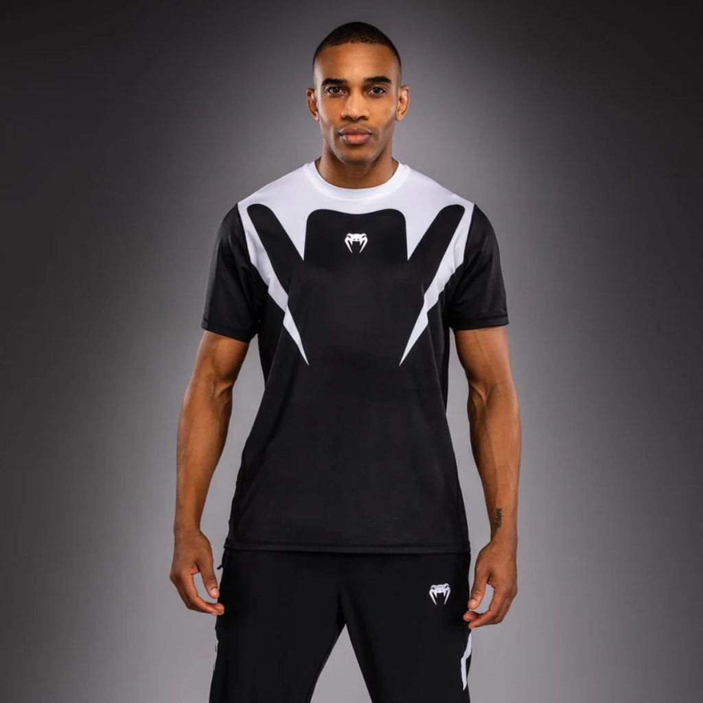 Тениска Venum Attack 90 Dry-Tech T-Shirt White/Black - предна част