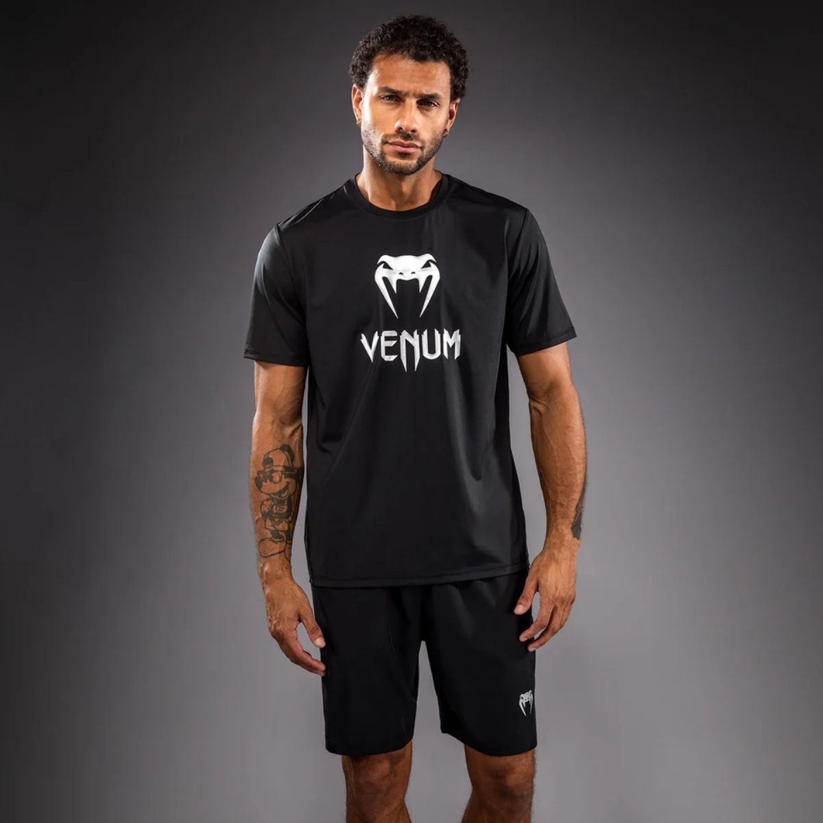 Тениска Venum Classic Dry Tech T-Shirt – Black/Silver