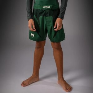 Детски Шорти Venum Attack Kids Fightshorts - Forest Green Off White