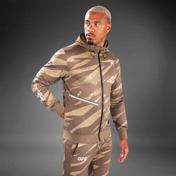 Суичър UFC Adrenaline by Venum Authentic Fight Week 3.0 Men’s zip Hoodie - Desert Camo 1