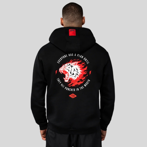 суичър venum x mike tyson tiger hoodie - deep black intense red 1