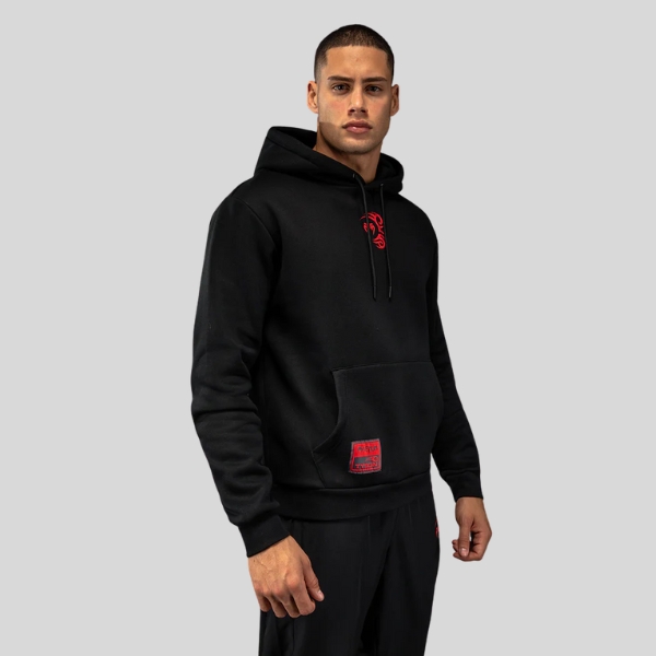 суичър venum x mike tyson tiger hoodie - deep black intense red 2