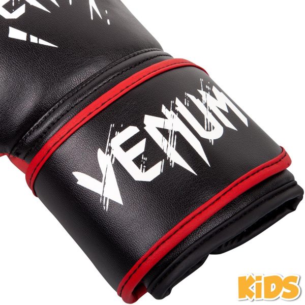 kids мма ръкавици venum chalenger black red 2