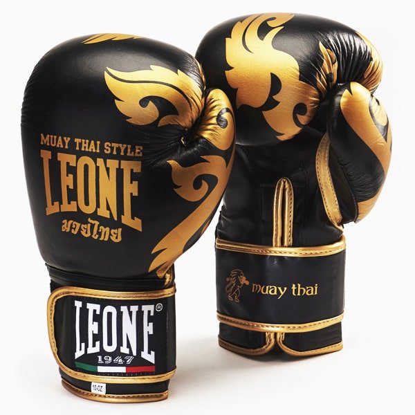 боксови ръкавици leone muay thai black