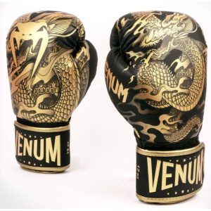 боксови ръкавици venum dragon's flight black/bronze