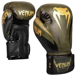 боксови ръкавици venum impact khaki gold