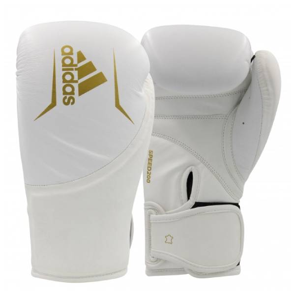 боксови ръкавици adidas speed 200 white/gold 1