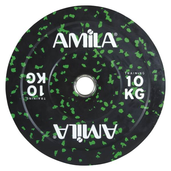 олимпийски гумиран диск amila bumper 10кг - 2бр