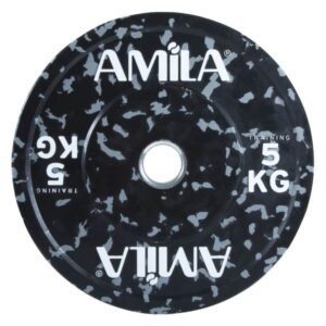 олимпийски гумиран диск amila bumper 5кг - 2бр