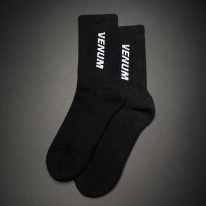 чорапи за бокс venum essential crew socks (set of 3 pairs) - black/white 2