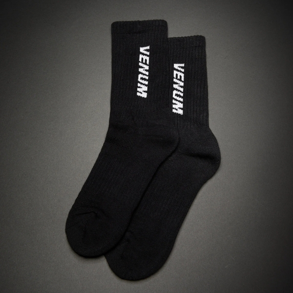 чорапи за бокс venum essential crew socks (set of 3 pairs) - black/white 2