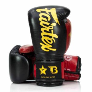 боксови ръкавици fairtex black/red/gold