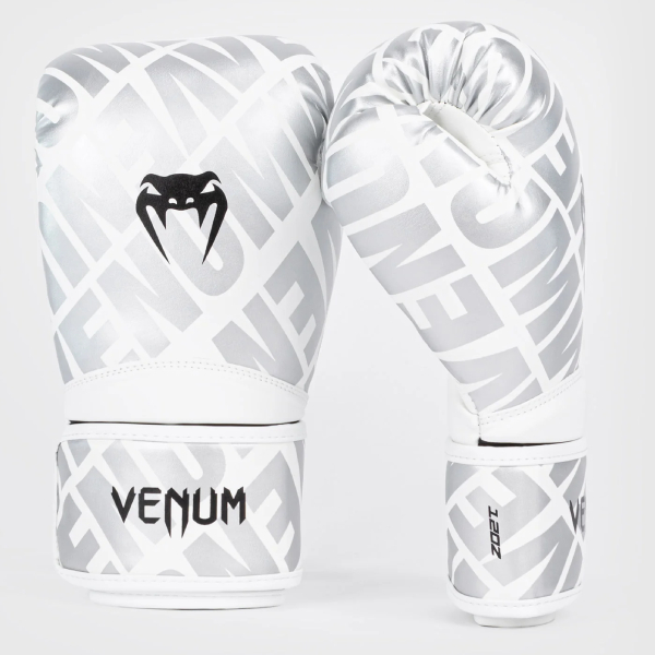 боксови ръкавици venum contender 1.5 xt white/silver 1