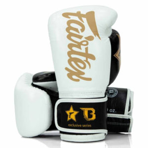 боксови ръкавици fairtex FXB BG V2 WH/BK/GOLD