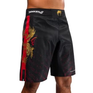 шорти venum x tekken 8 - marshall law fight shorts - black/red/gold