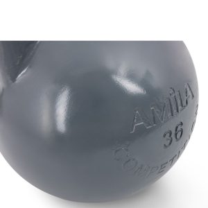 Състезателна пудовка Amila Competition 36 кг в сив цвят за кросфит и силови тренировки 2