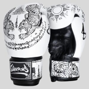 боксови ръкавици 8 weapons sak yant tigers white/black