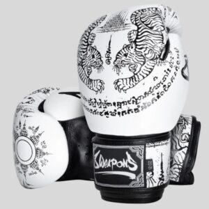 боксови ръкавици 8 weapons sak yant tigers white/black 4