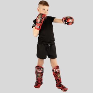 детски протектори за крака 8 weapons joe black/red 3