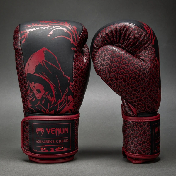 боксови ръкавици venum x assassin's creed shadows burgundy/black 1