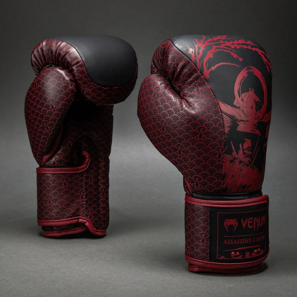 боксови ръкавици venum x assassin's creed shadows burgundy/black 2