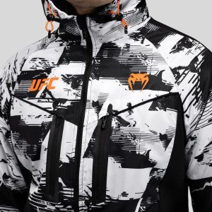 суичър ufc zenith by venum authentic fight week men's white zip hoodie 2