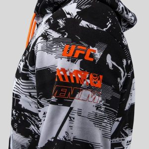 суичър ufc zenith by venum authentic fight week men's white pullover hoodie 2